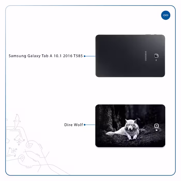 برچسب پوششی ماهوت مدل Dire Wolf مناسب برای تبلت سامسونگ Galaxy Tab A 10.1 2016 T585