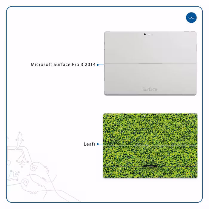 برچسب پوششی ماهوت مدل Leafs مناسب برای تبلت مایکروسافت Surface Pro 3 2014