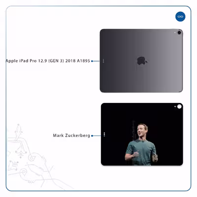 برچسب پوششی ماهوت مدل Mark Zuckerberg مناسب برای تبلت اپل iPad Pro 12.9 (GEN 3) 2018 A1895
