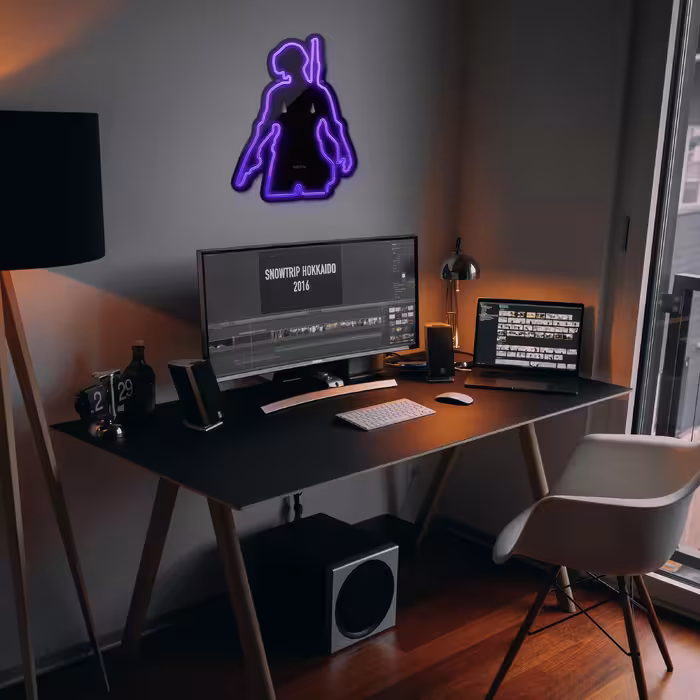 چراغ دیواری نئون دیزاین طرح Pubg-BL_PR