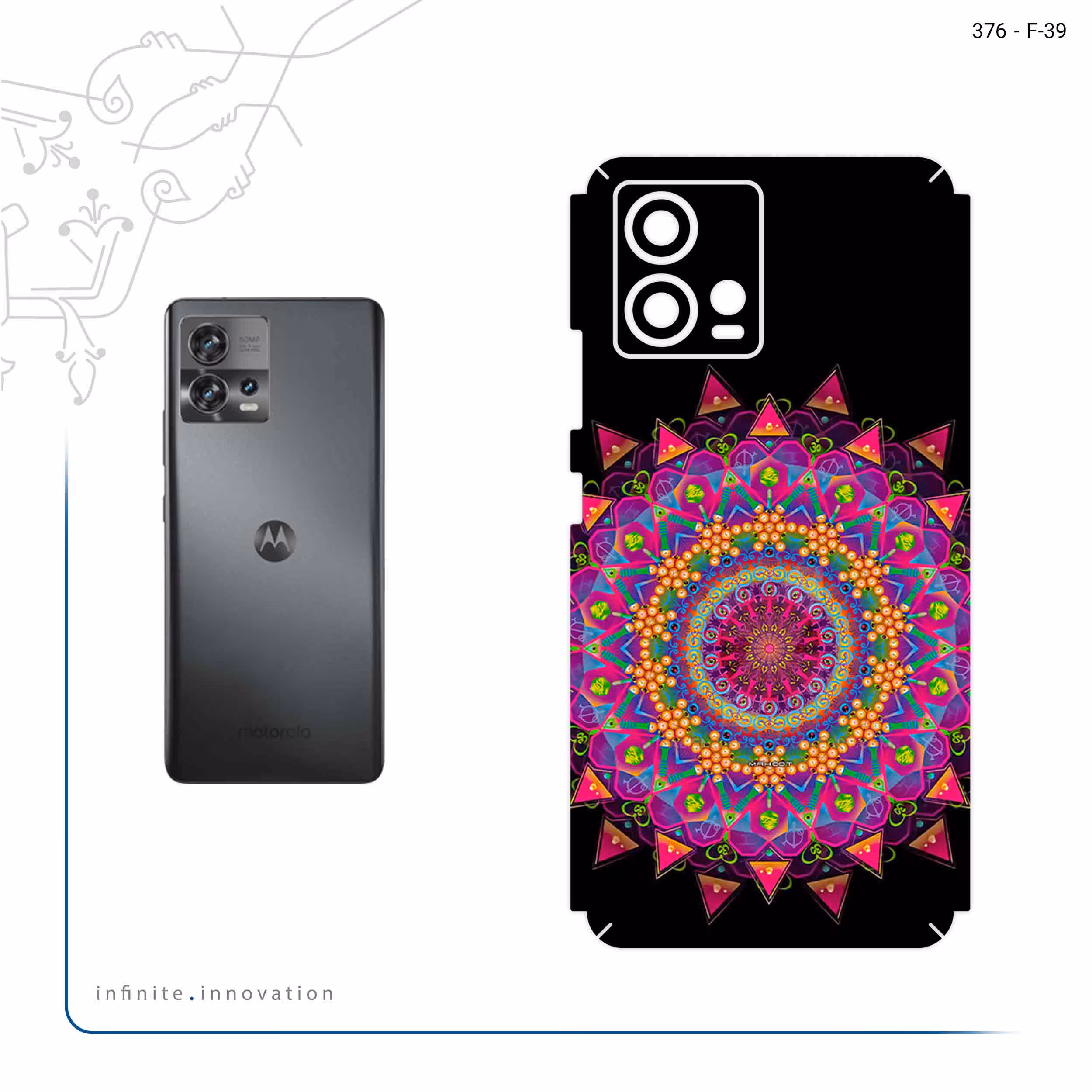 برچسب پوششی ماهوت مدل Mandala Design 5 مناسب برای گوشی موبایل موتورولا Edge 30 Fusion
