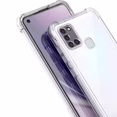 کاور مدل ژله ای مناسب برای گوشی موبایل سامسونگ Galaxy A21s به همراه محافظ لنز دوربین