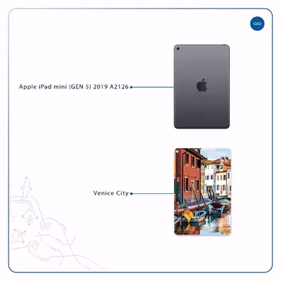 برچسب پوششی ماهوت مدل Venice City مناسب برای تبلت اپل iPad mini (GEN 5) 2019 A2126
