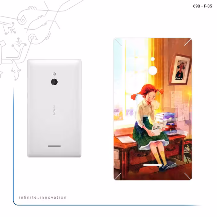 برچسب پوششی ماهوت مدل Watashi No Ashinaga Ojisan مناسب برای گوشی موبایل نوکیا XL