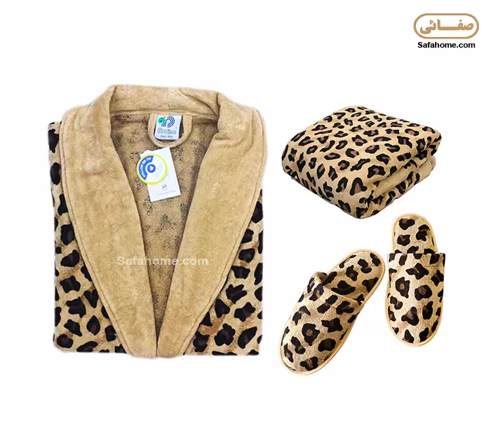 ست حوله تن پوش طرح پلنگی پودایران