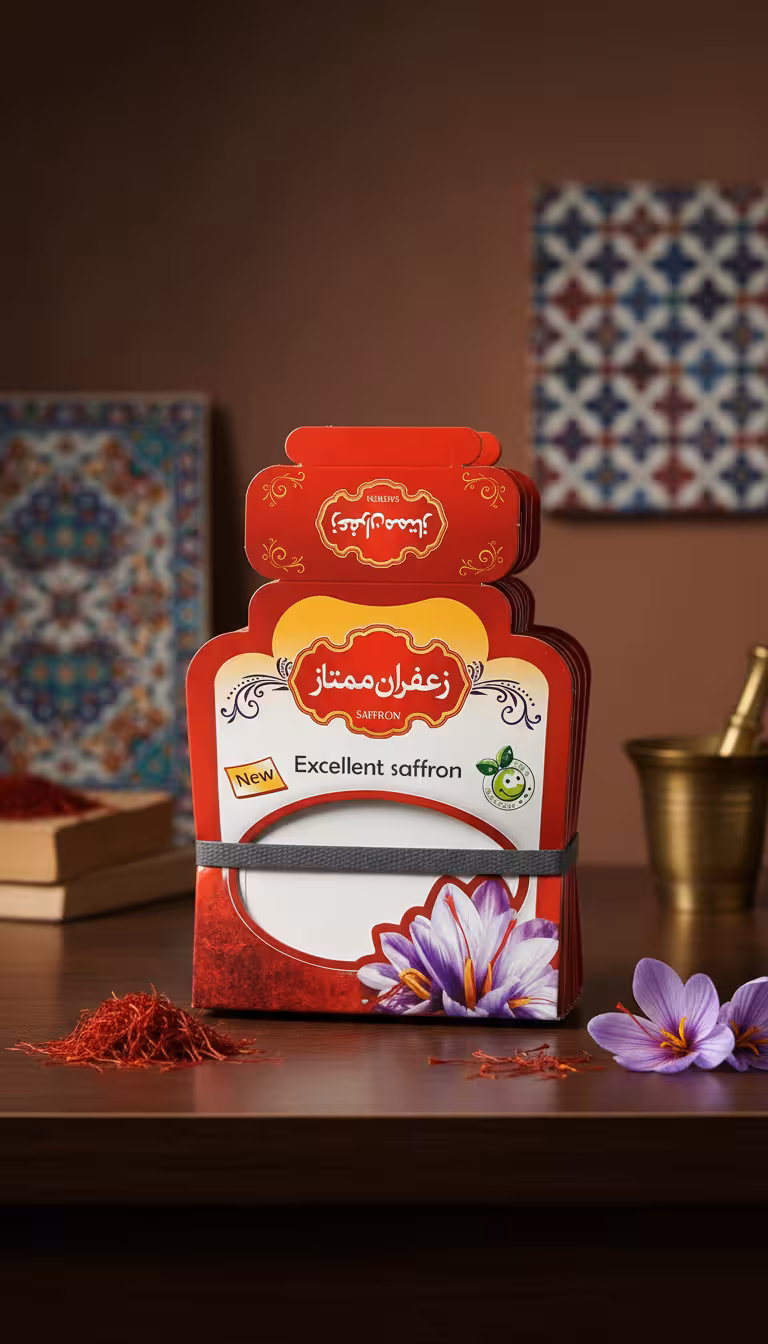 ظروف بسته بندی زعفران -  پاکت بسته بندی نیم مثقال(50عددی.)