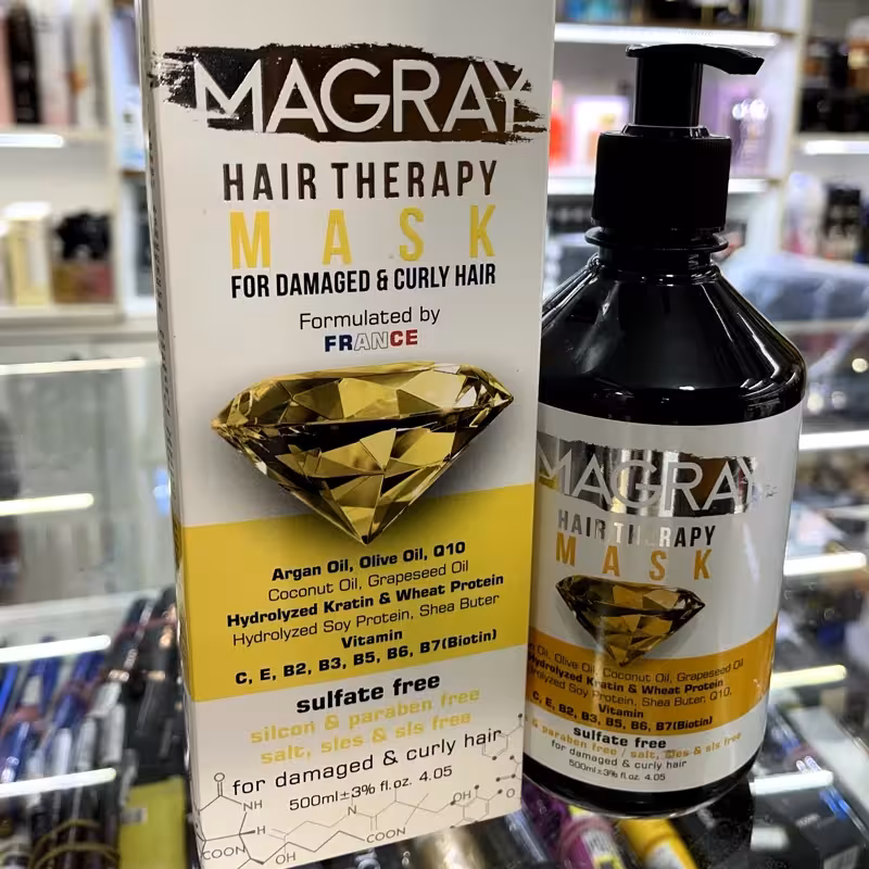 ماسک مو  داخل حمام ماگرای مخصوص موهای فر و مجعد حجم 500میلی لیتر | amazonchi