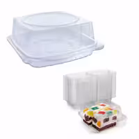 حمل کیک طلقی مربعی بزرگ لبه بلند