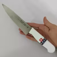 چاقو آشپزخانه اکبری دسته سفید کد 87A بسته 1 عددی
