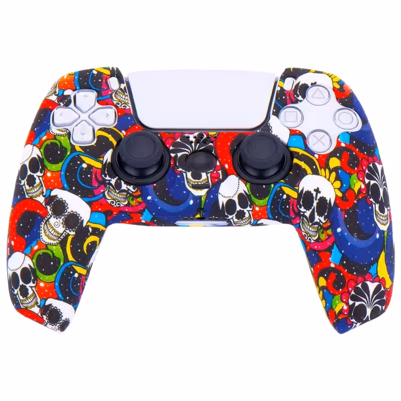 محافظ دسته PS5 طرح جمجمه رنگی skull