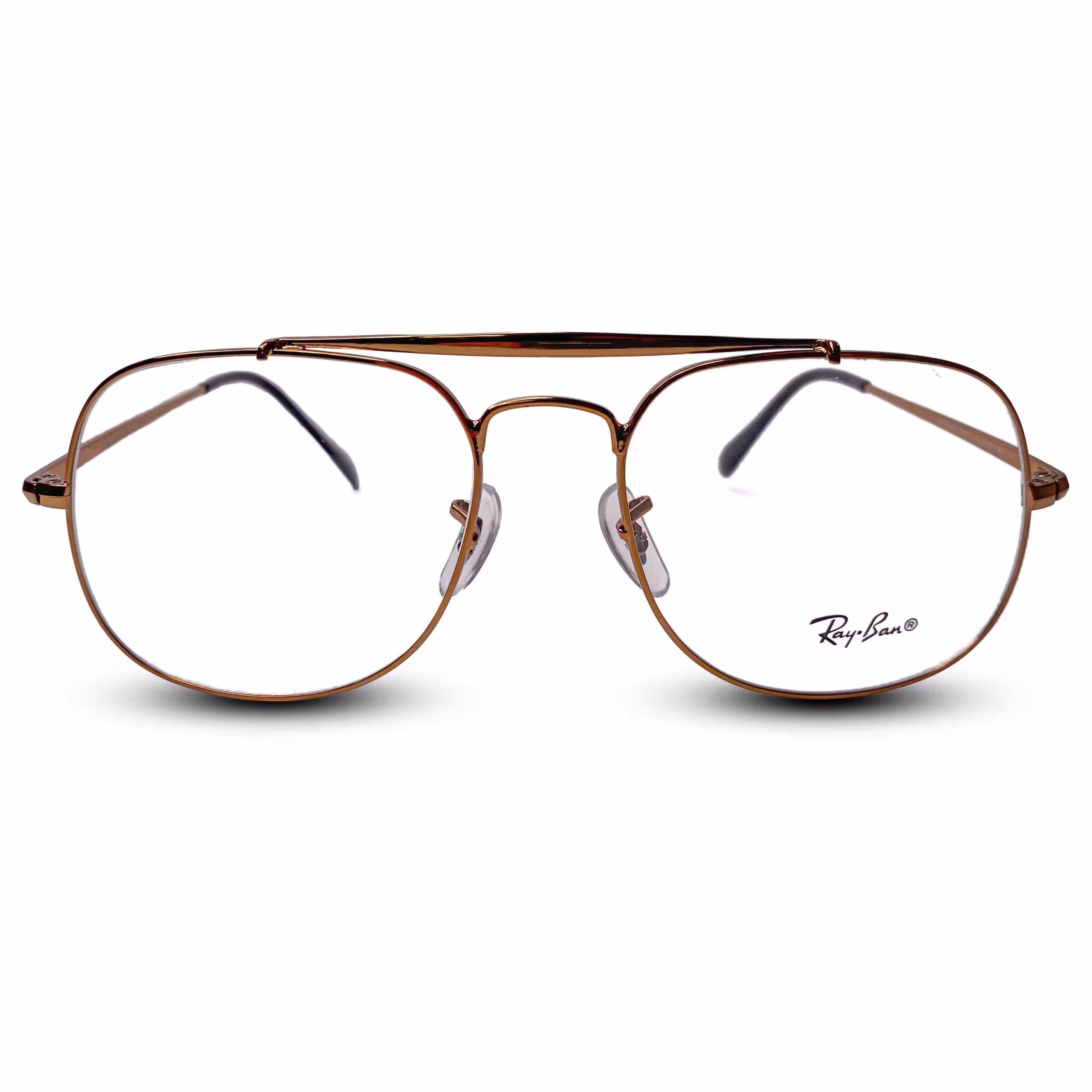 عینک طبی مدل جدید رنگ رزگلد مارک ری بن b158 اورجینال