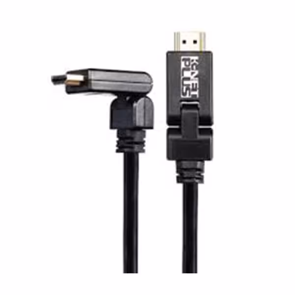 کابل زاویه راست کی نت پلاس با پشتیبانی از تصاویر 60Hz 4k
