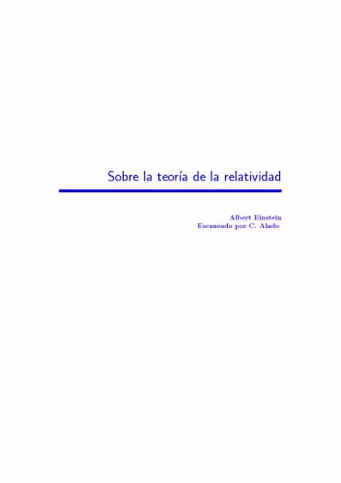 خرید و دانلود نسخه کامل کتاب Sobre La Teoria De La Relatividad Especial y General  Relativity: the Special and the General Theory