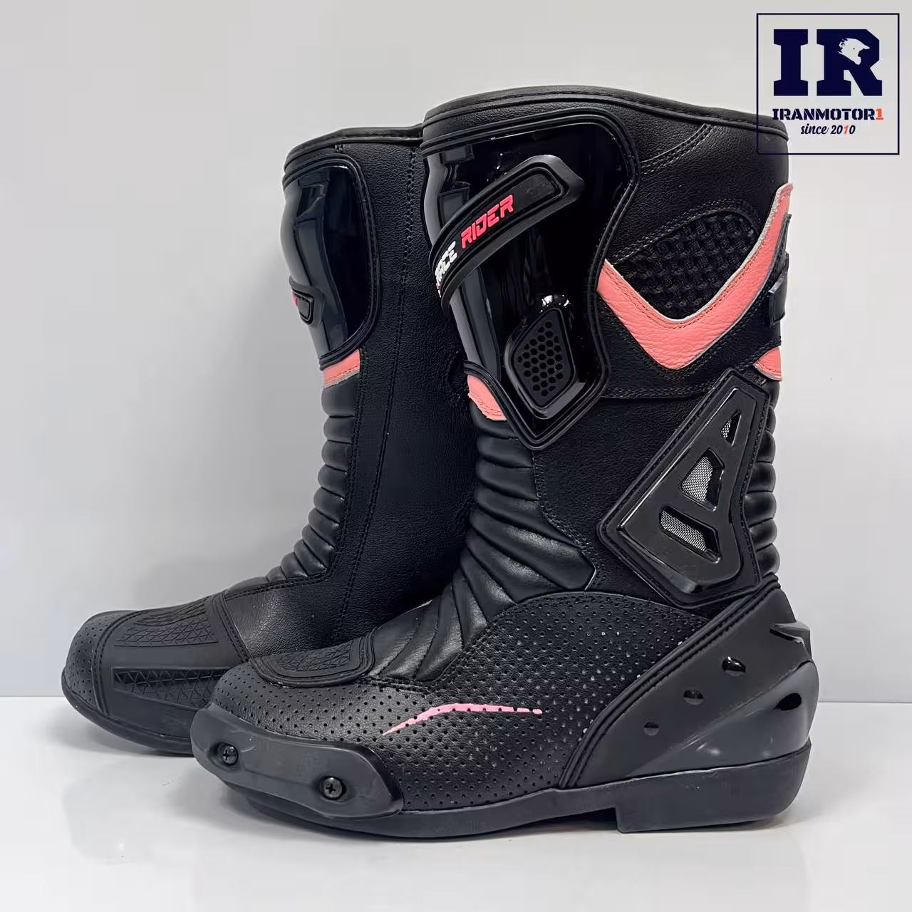 پوتین ریسی موتورسواری ریس رایدر race rider قرمز