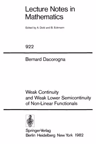 خرید و دانلود نسخه کامل کتاب Weak Continuity and Weak Lower Semicontinuity of Non-Linear Functionals