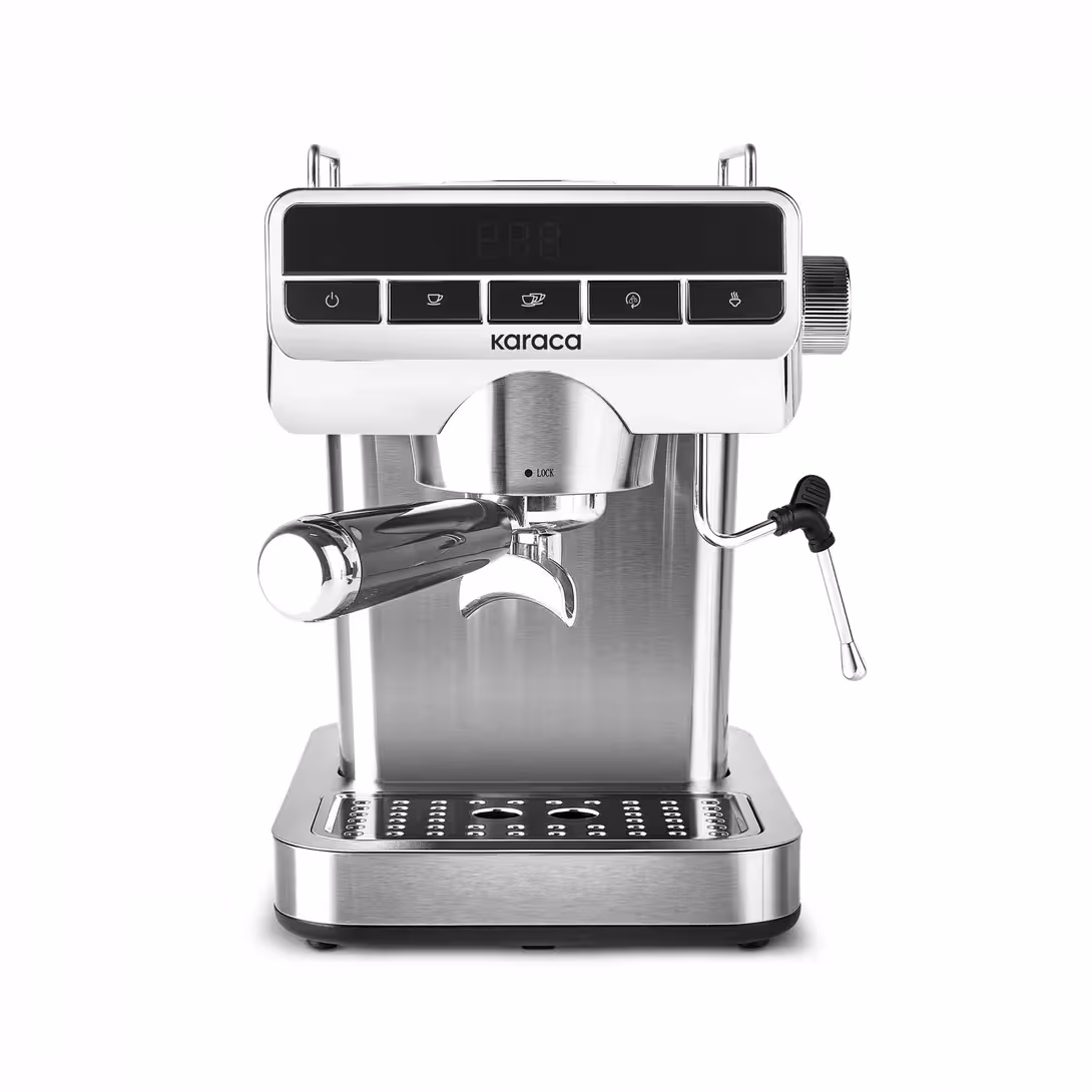 اسپرسوساز برند کاراجا ترکیه مدل Coffee Art 1362 استیل نقره‌ای