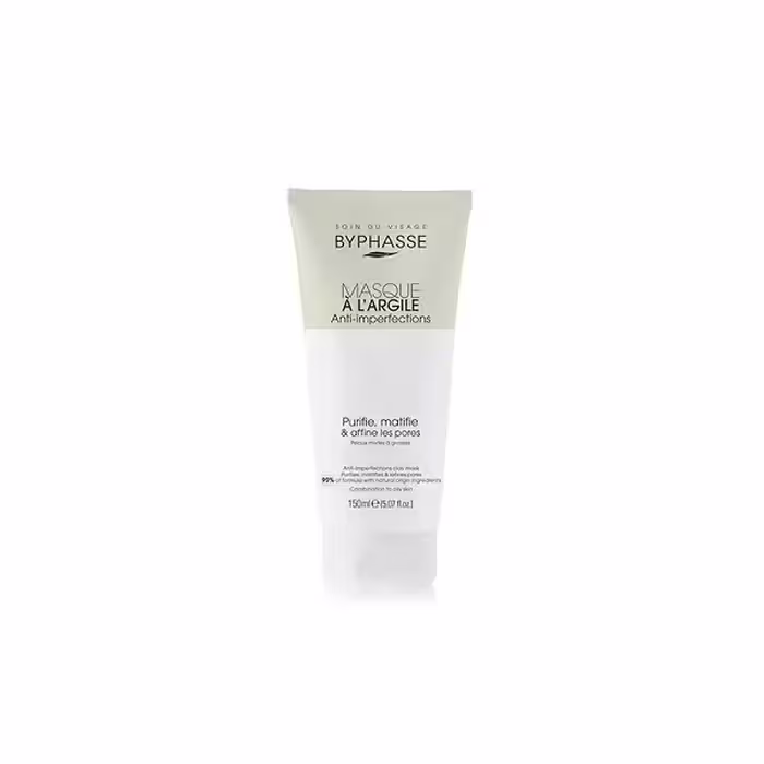 ماسک صورت بایفاس مدل جمع کننده منافذ حجم 150 میل Byphasse clay mask oily skin