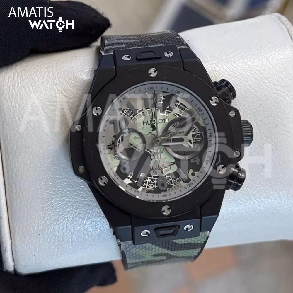ساعت مچی مردانه هابلوت Hublot BIG BANG CAMO YOHJI YAMAMOTO CHRONOGRAPH 411.CI.0114.RX.YOY22