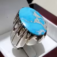 انگشتر فیروزه نیشابوری اصل کلکسیونی اعلای دست ساز