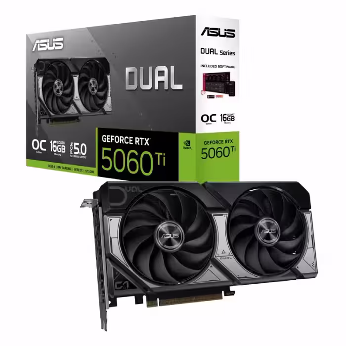 کارت گرافیک ایسوس Dual RTX 5060 Ti OC حافظه 16 گیگابایت