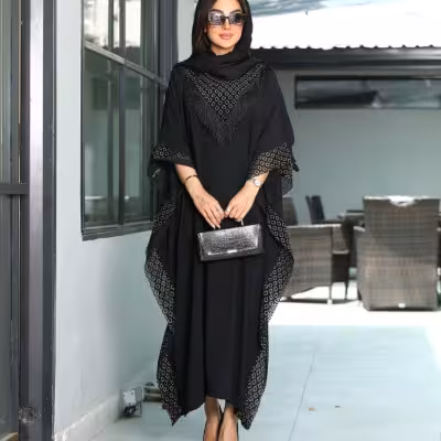 مانتو عبایی ابروبادی مدل گیسو