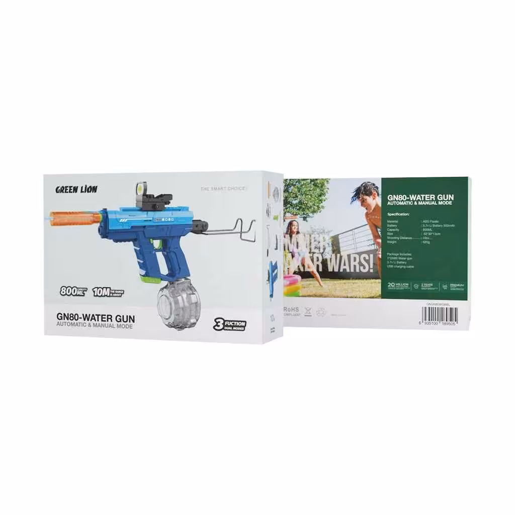 تفنگ آب اتوماتیک و دستی گرین Green GN80-Water Gun Automatic & Manual