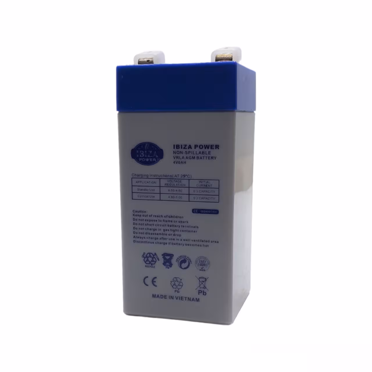 باتری یو پی اس 4 ولت 6 آمپر ساعت ایبیزا مدل IB-4V6Ah
