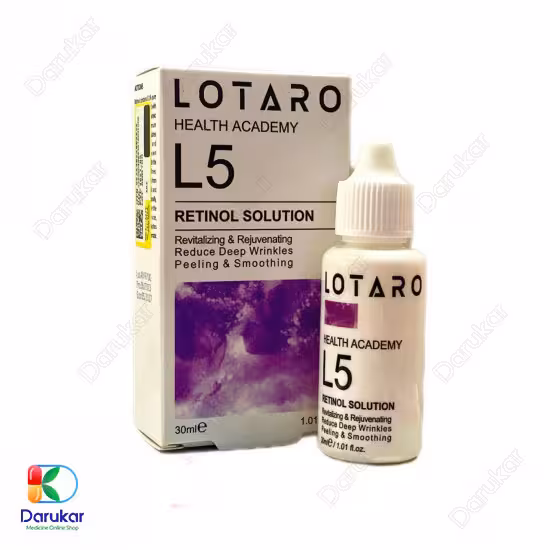 محلول ضد چروک حاوی رتینول ال5 لوتارو 30 میلی لیتر