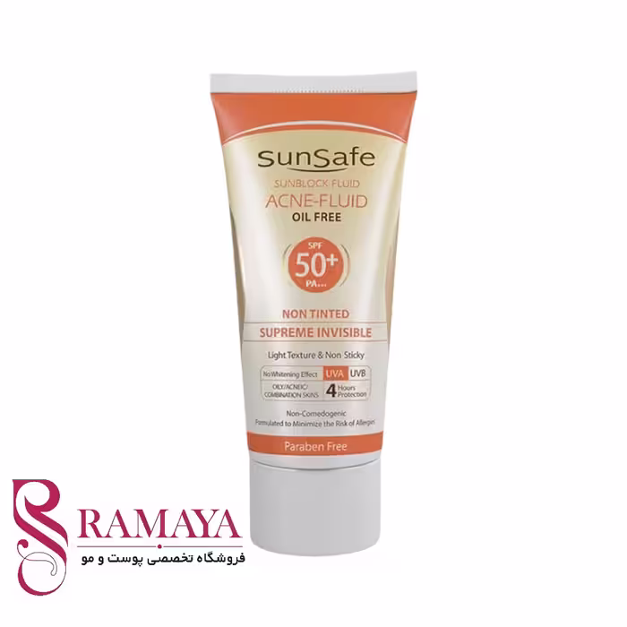 فلویید ضد آفتاب spf50 سان سیف مناسب پوست چرب و آکنه