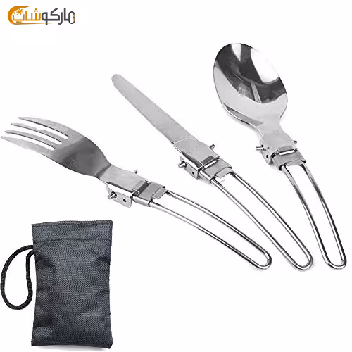ست چاقو قاشق چنگال مسافرتی تاشو1