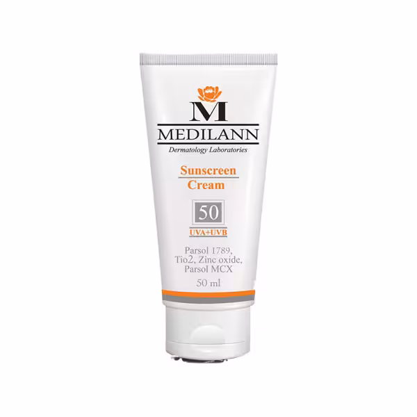 کرم ضدآفتاب رنگی spf50 مدیلن پوست خشک ومعمولی