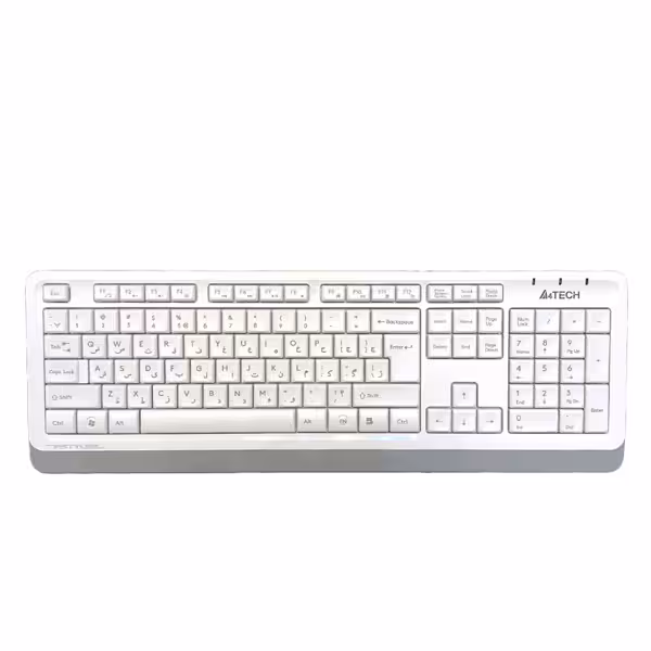 کیبورد سیم دار A4TECH مدل FK10 FSTYLERسفید 18ماه گارانتی