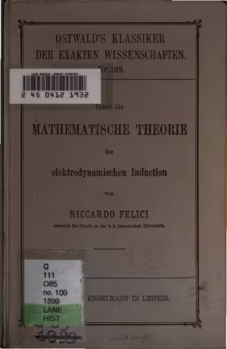خرید و دانلود نسخه کامل کتاب Über die mathematische Theorie der elektrodynamischen Induktion