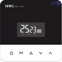 ترموستات فن کویل و داکت اسپلیت SENS|PARLAK مدل TOP-BLACK