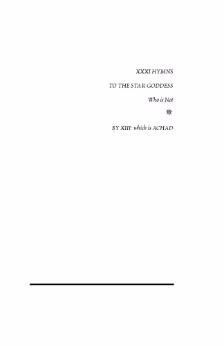 خرید و دانلود نسخه کامل کتاب Thirty One Hymns to the Star Goddess