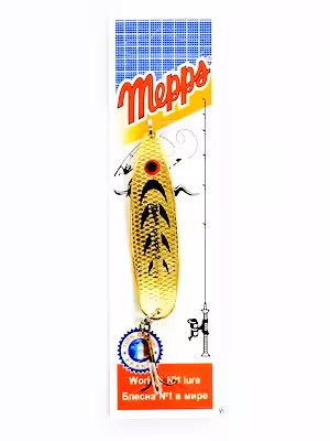 قاشقک ماهیگیری طلایی خط مشکی 27 گرم سایز MEPPS SYCLOPS 3