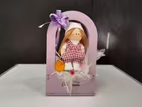 باکس چوبی کادویی عروسک روسی دختر پیراهن قشنگ