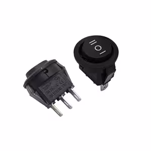 کلید راکر گرد سه حالته سه پین کوچک پایه برنجی KCD1-601S