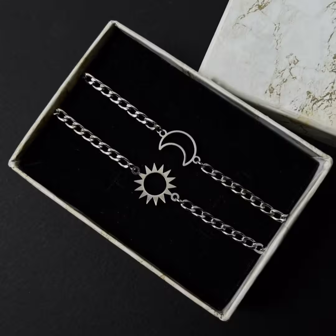 دستبند ست مکمل ماه و خورشید