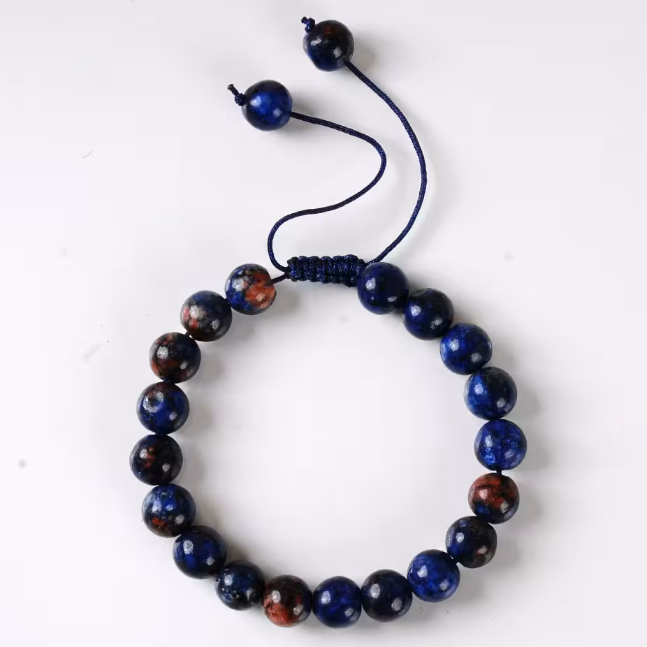 دستبند اورنج لاپیز (لاجورد نارنجی)