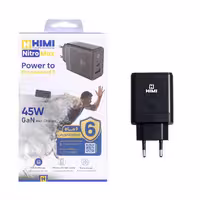 شارژر دیواری فست و PD دو پورت HIMI مدل Nitro Max 45W - مشکی