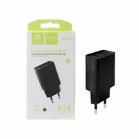 شارژر دیواری 10W دو پورت DENMEN مدل DC02 - مشکی