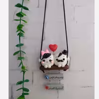 آویز ماشین قند دوتایی وسط قلب | amazonchi