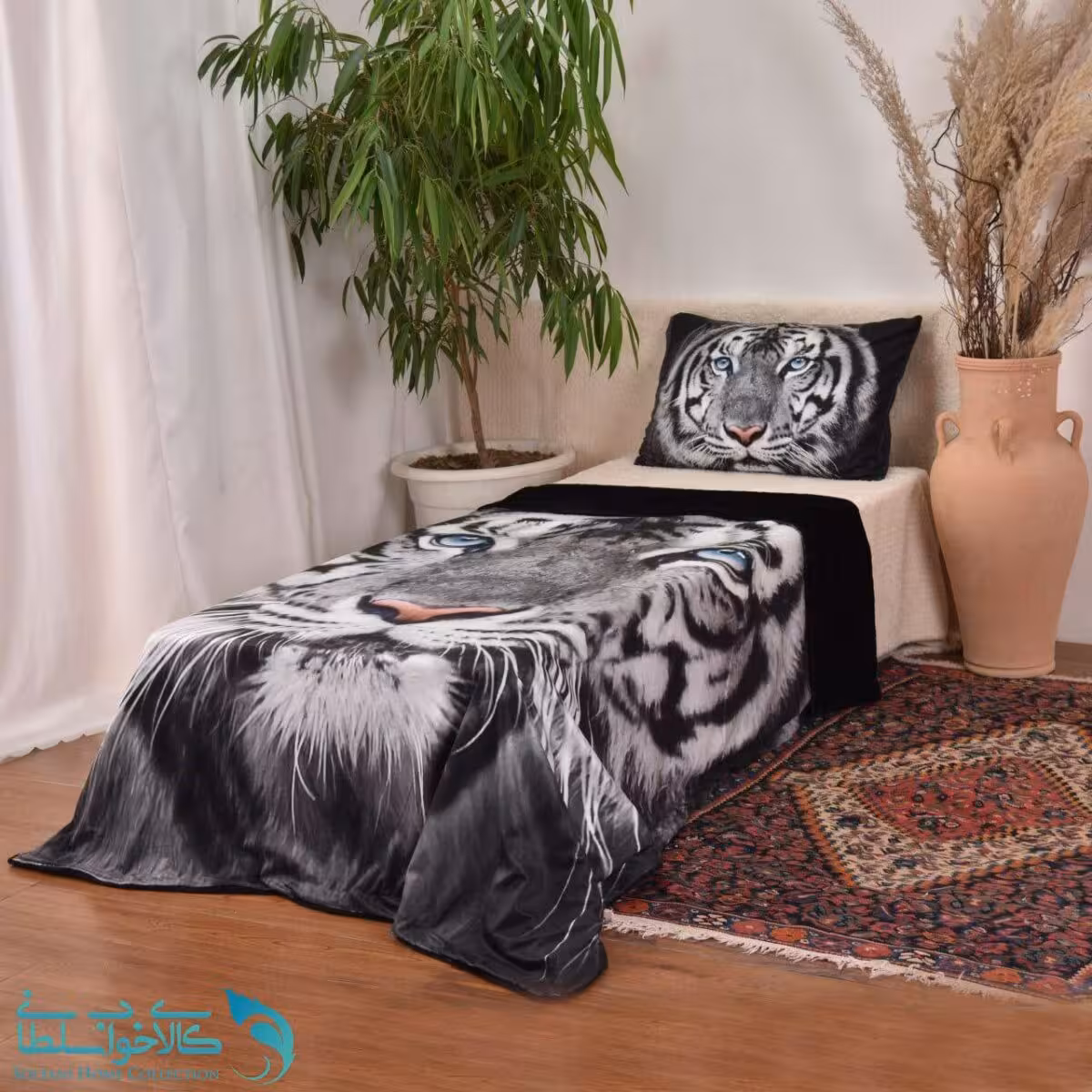 پتو روتختی عروسکی یکنفره طرح ببر کد P238
