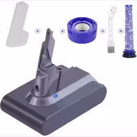 باتری جارو شارژی دایسون مدل V 7 و 3 عدد فیلتر 4000 میلی امپر  اورجینال امازون المان