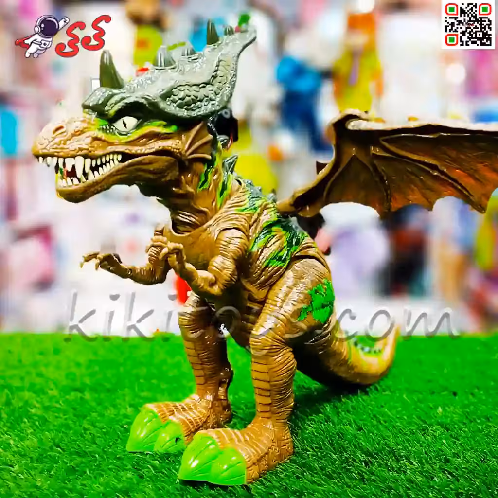 ربات دایناسور و اژدها سبز بالدار موزیکال اسباب بازی DINOSAUR 914