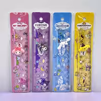 خط کش 15 سانتیمتری آویز دار طرح سانریو کرومی و دوستان