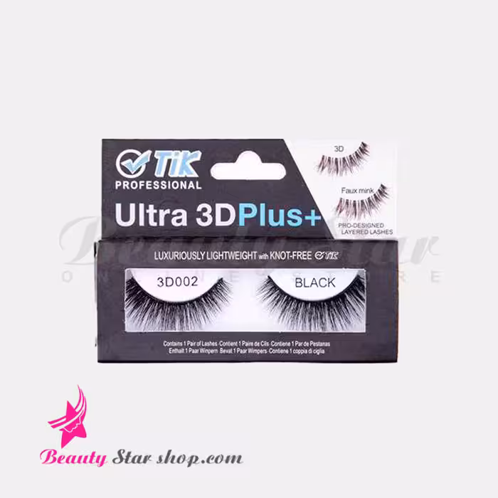 مژه مصنوعی الترا پلاس سه بعدی مو طبیعی تیک مدل 002
