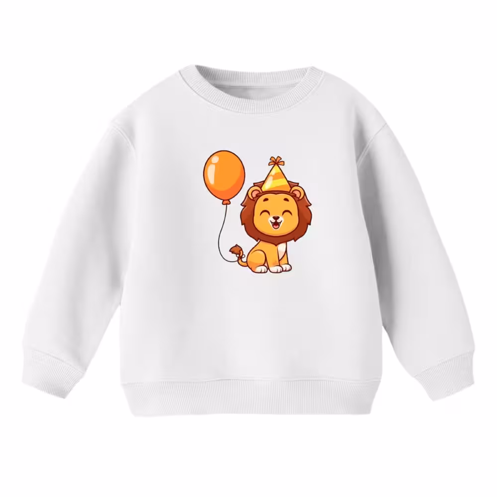 سویشرت بچگانه مدل شیر کد 9 رنگ سفید