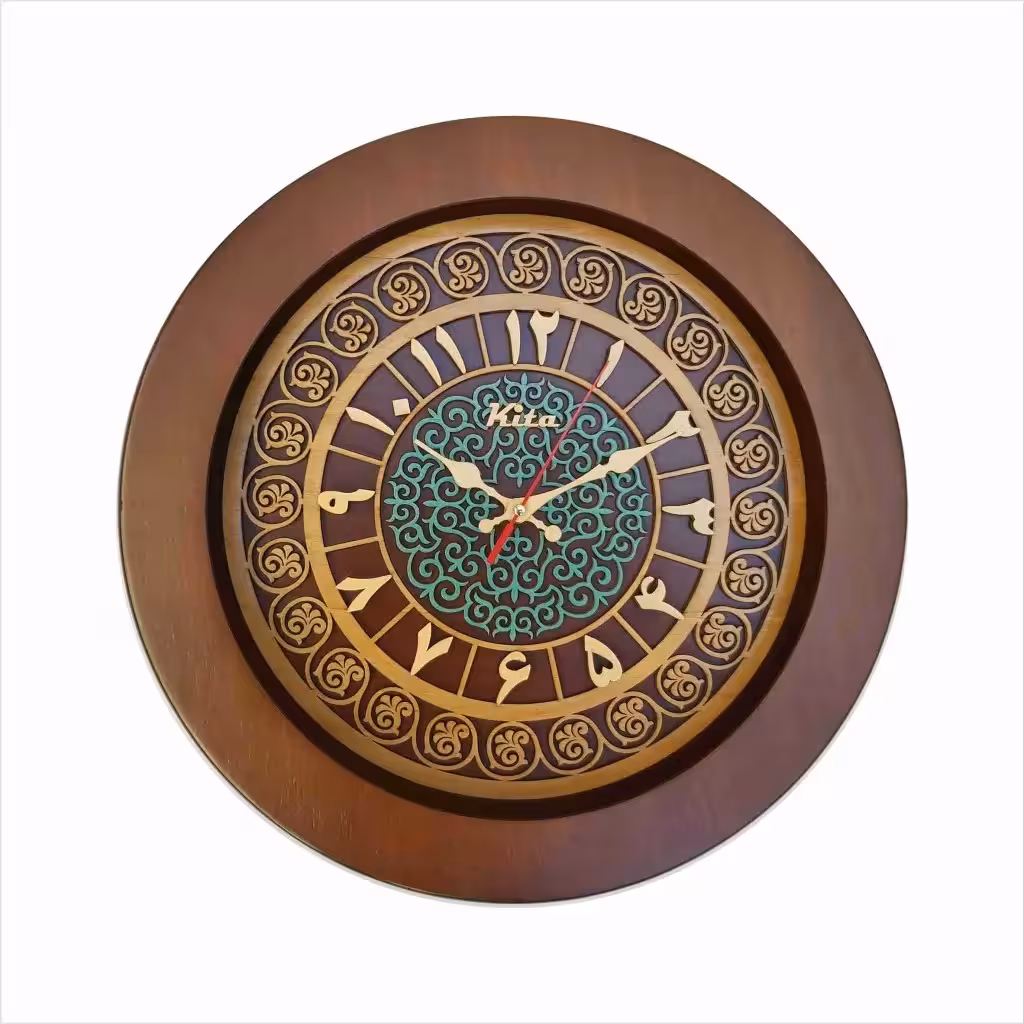 ساعت دیواری مدل رویال تمام چوبی    کد Cks616
